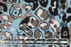 stylized animal Oeko-tex viscose knit - driftwood/blue 1 yard