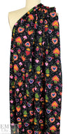 'strawberry hearts' Oeko-tex viscose challis woven 1.625 yd