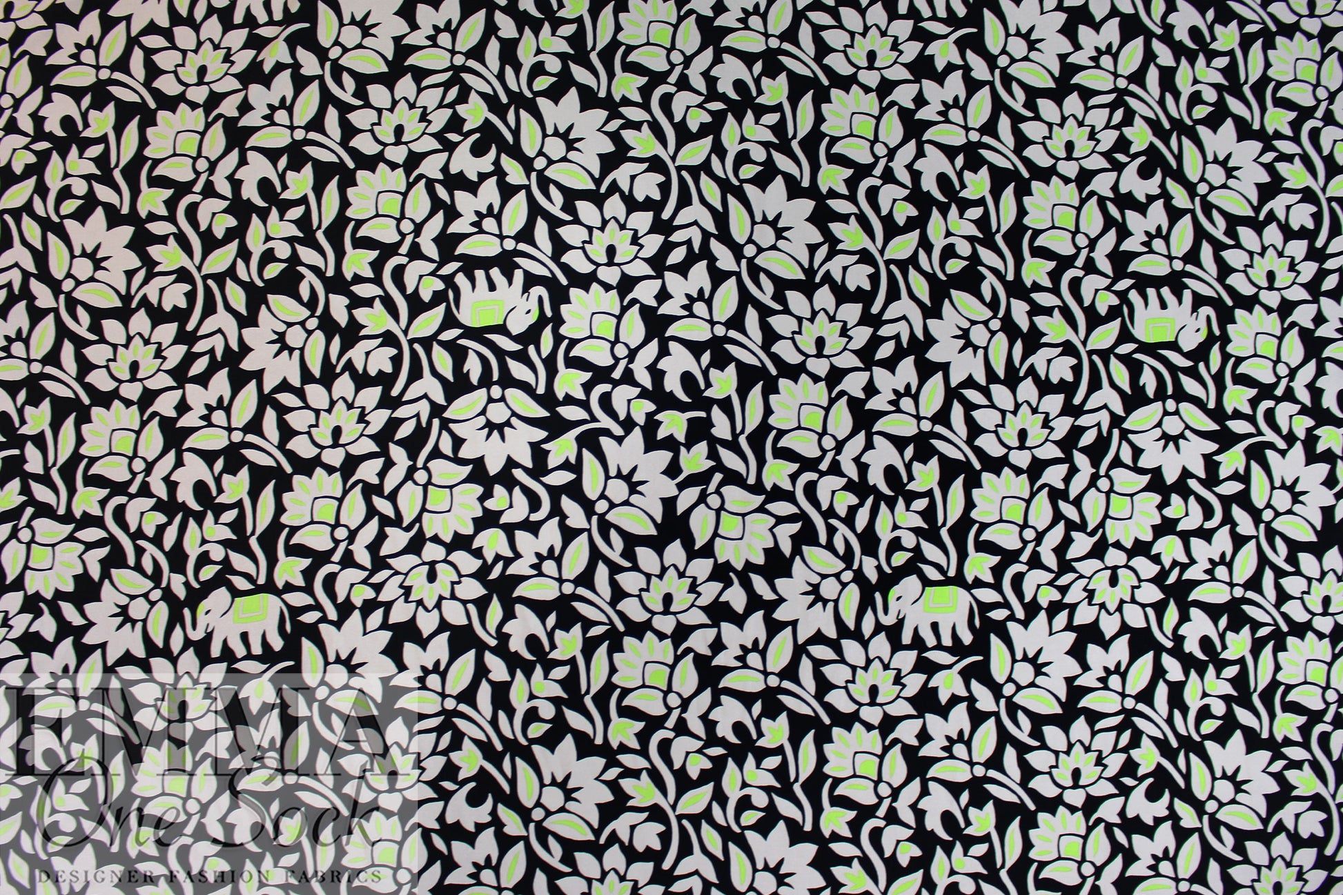 'jungle wanderer' viscose voile, Oeko Tex certified .5 yds