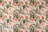 Italian pink blush/loden stylized flowers viscose challis 2 yds