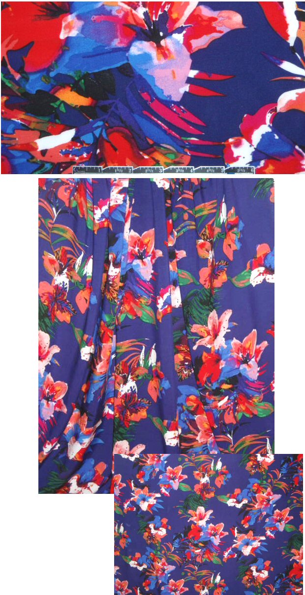 lily bouquets drapey viscose woven