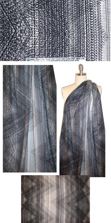 vector crosshatch ombre drapey viscose woven 2 yds
