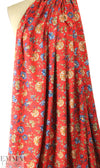 provence floral drapey viscose woven - red 1.125 yds