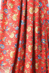 provence floral drapey viscose woven - red 1.5 yd