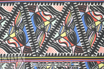 CA designer 'totem cubist' graphic viscose woven 2.375 yds