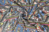 CA designer 'totem cubist' graphic viscose woven