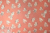 CA designer apricot floral printed viscose twill