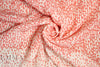 CA designer salmon dot-slash printed viscose crepe