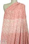 CA designer salmon dot-slash printed viscose crepe 1.35 yds