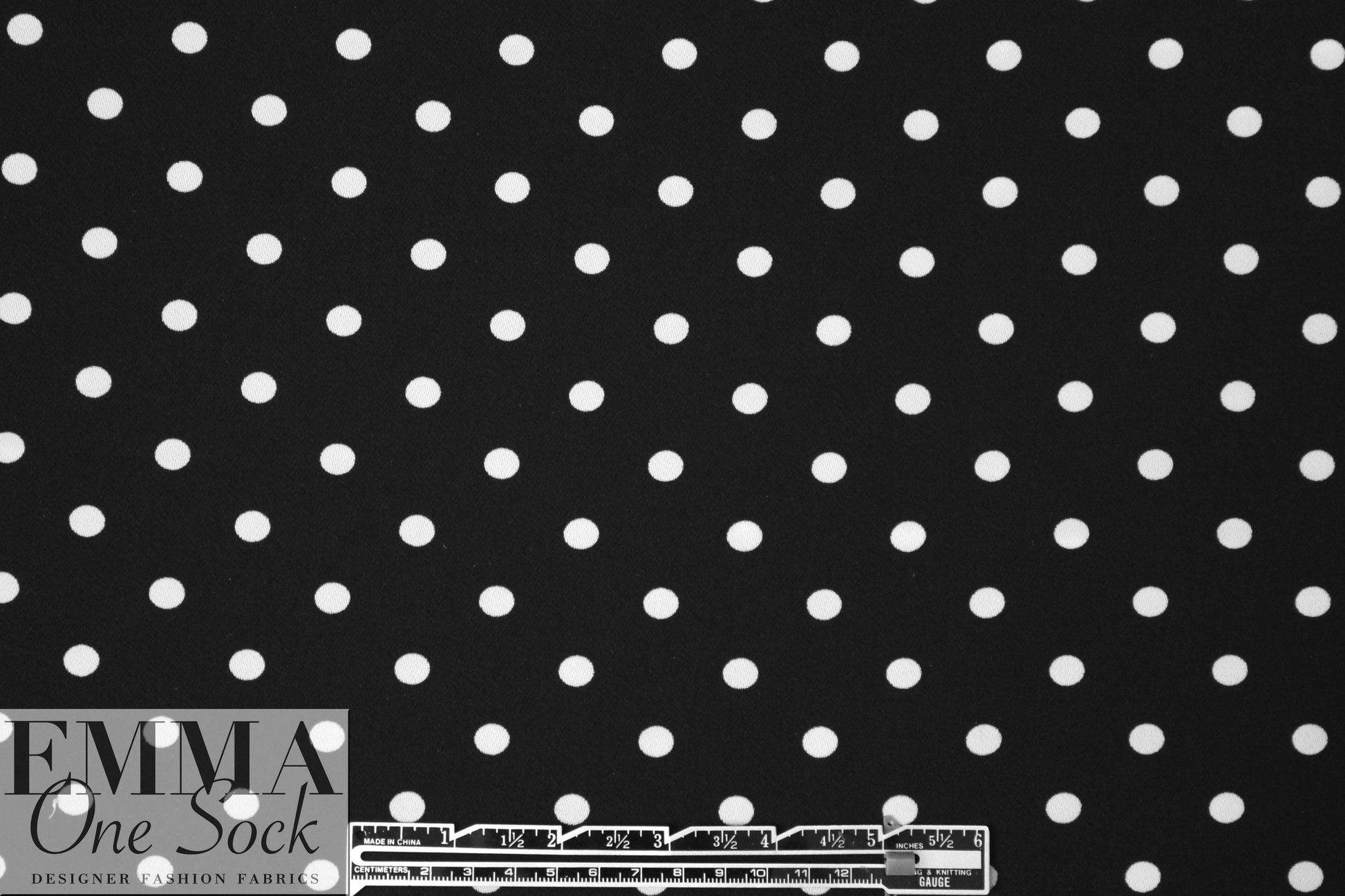 Caroline C0nstas polkadot viscose/poly twill - b/w