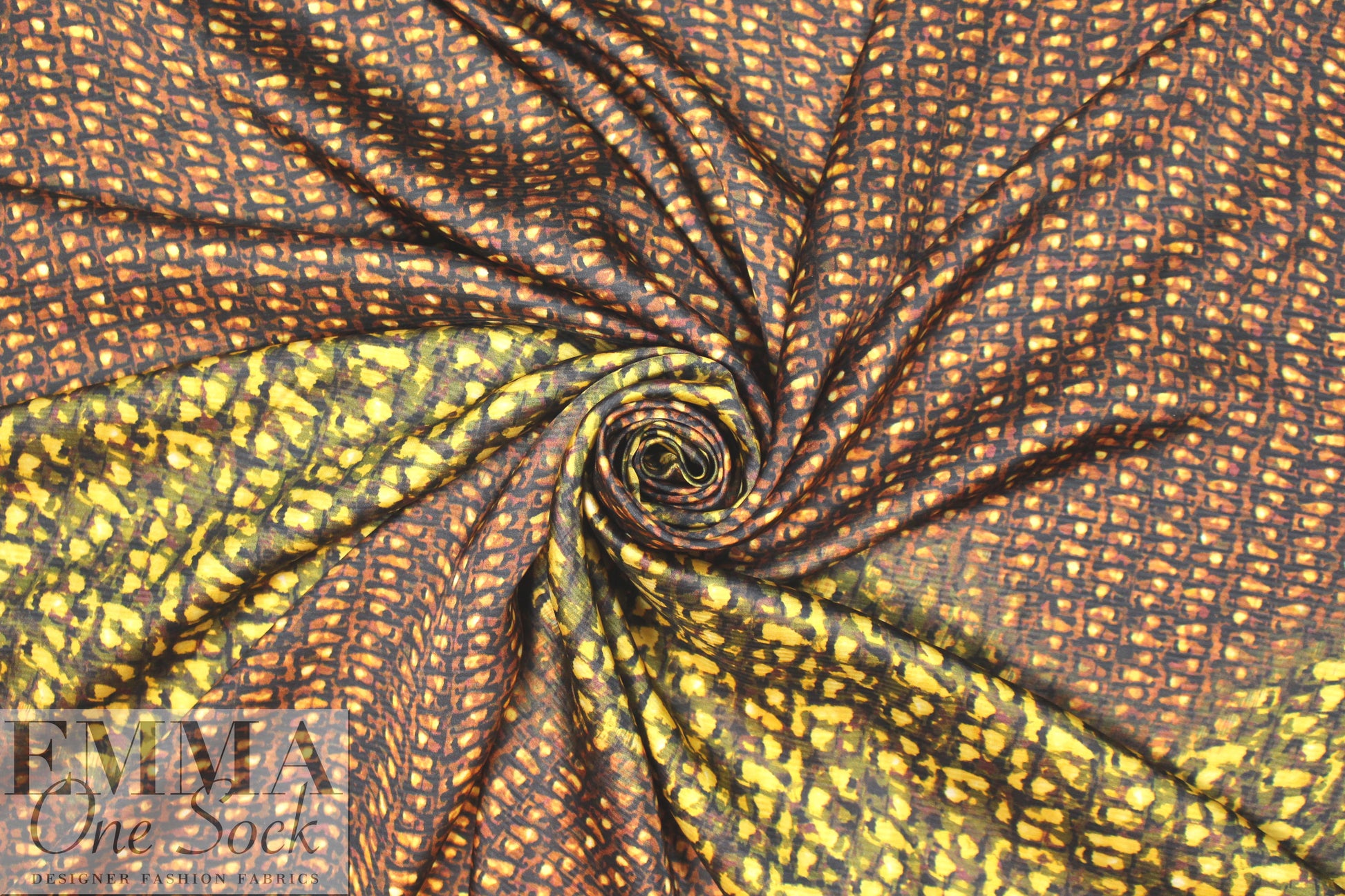 Caroline C0nstas viscose charmeuse - amber/olive
