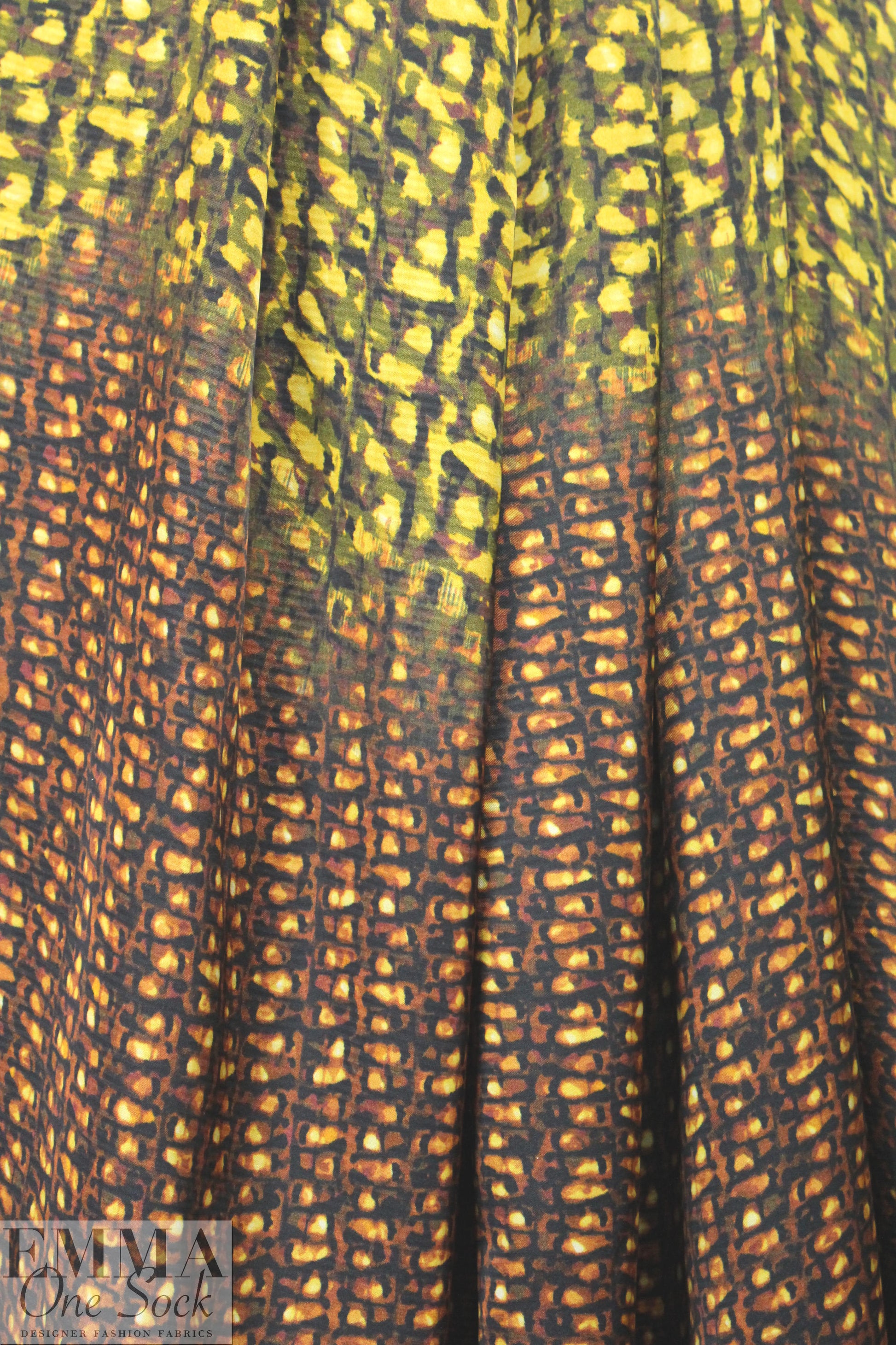 Caroline C0nstas viscose charmeuse - amber/olive