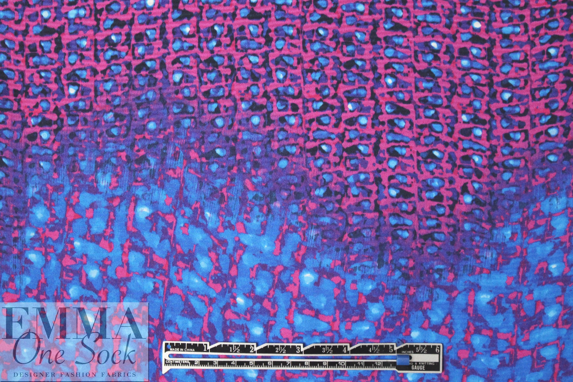 Caroline C0nstas viscose charmeuse - pink/cobalt