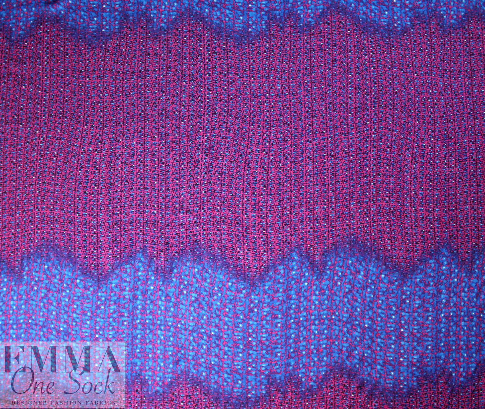 Caroline C0nstas viscose charmeuse - pink/cobalt