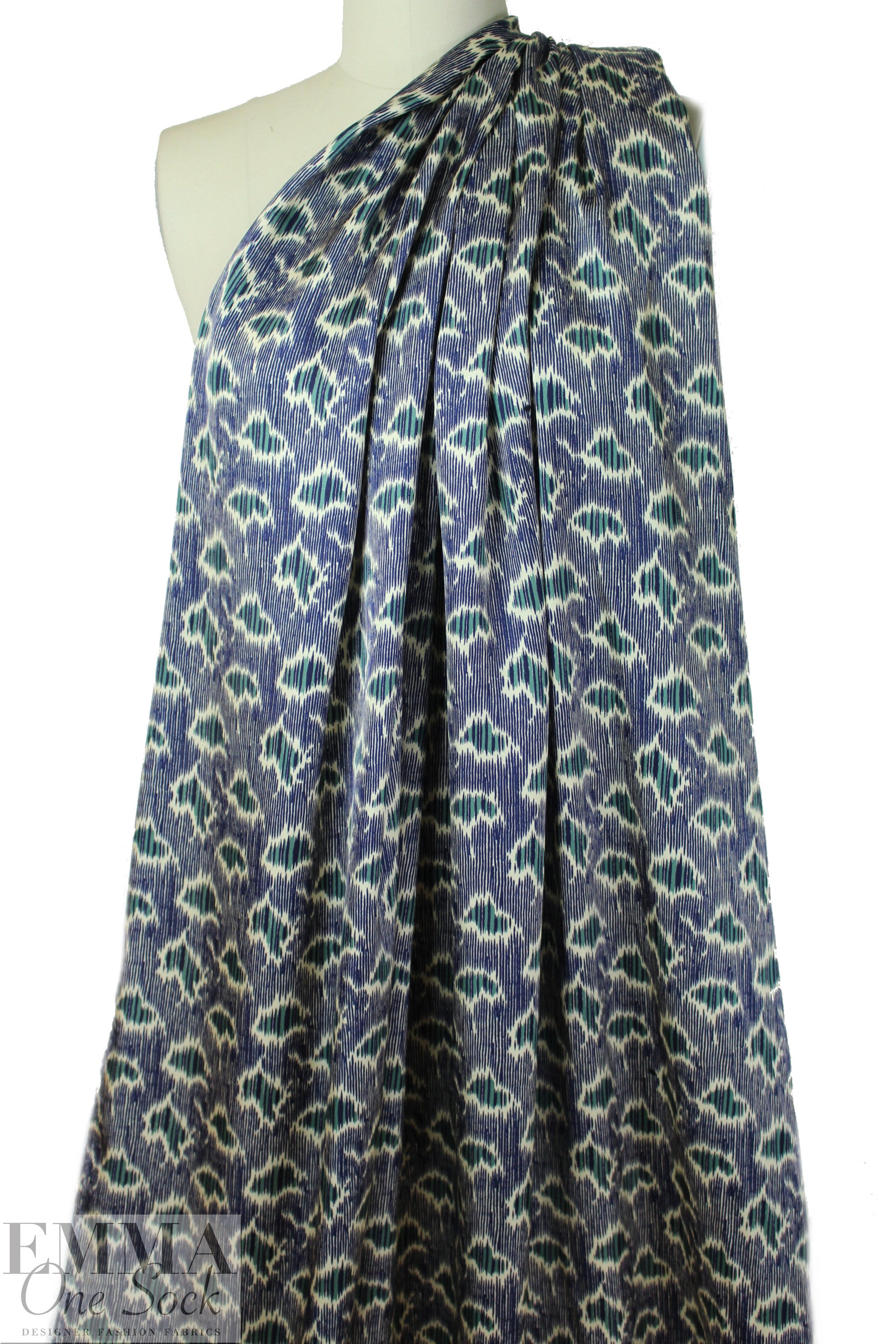 Dolce & G. viscose charmeuse - navy/malachite