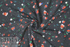 Derek L@m little flowers on black viscose woven 1.875 yds