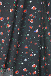 Derek L@m little flowers on black viscose woven