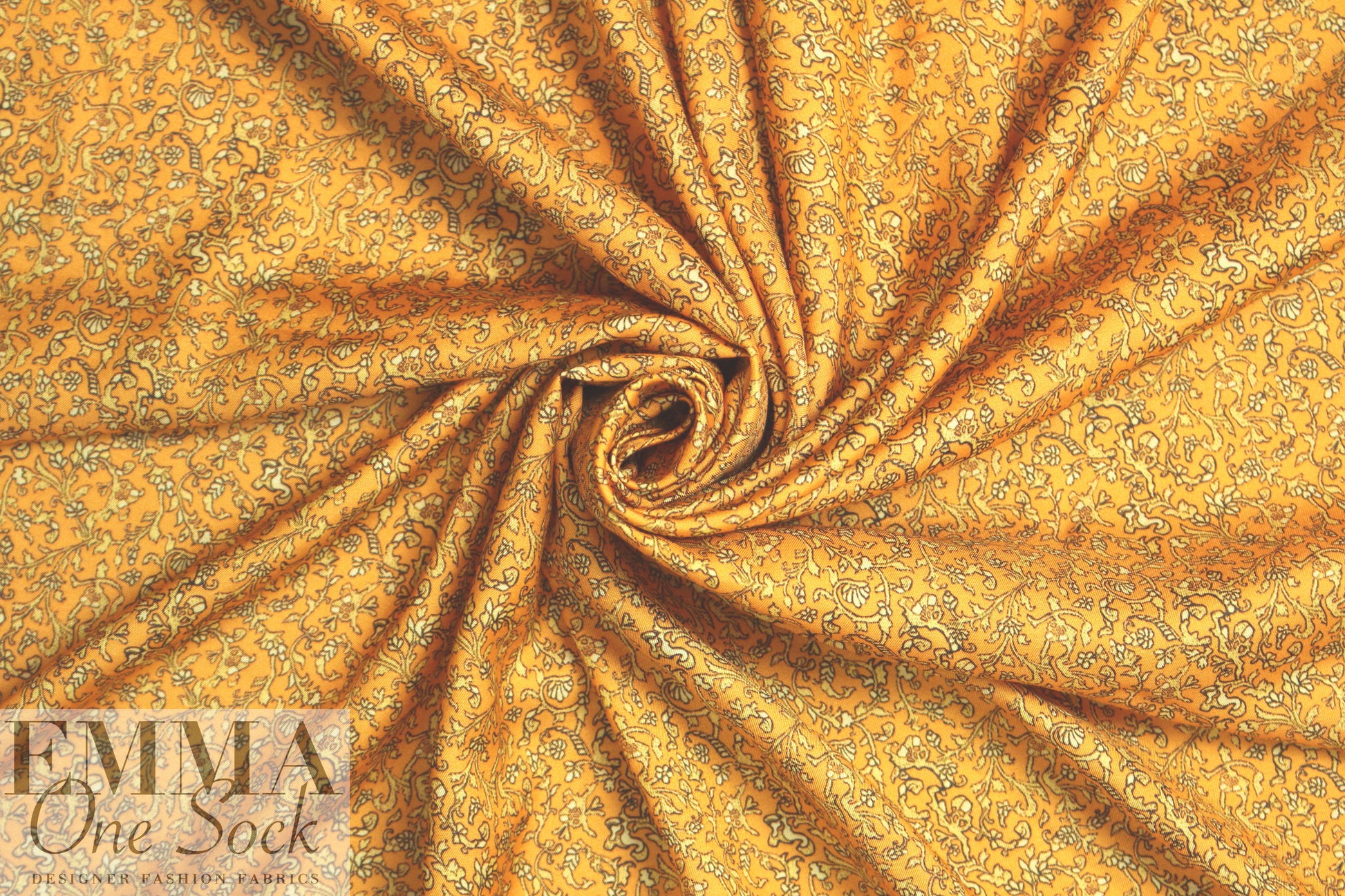 Derek L@m 'metalworks' viscose twill woven - citrine .75 yds