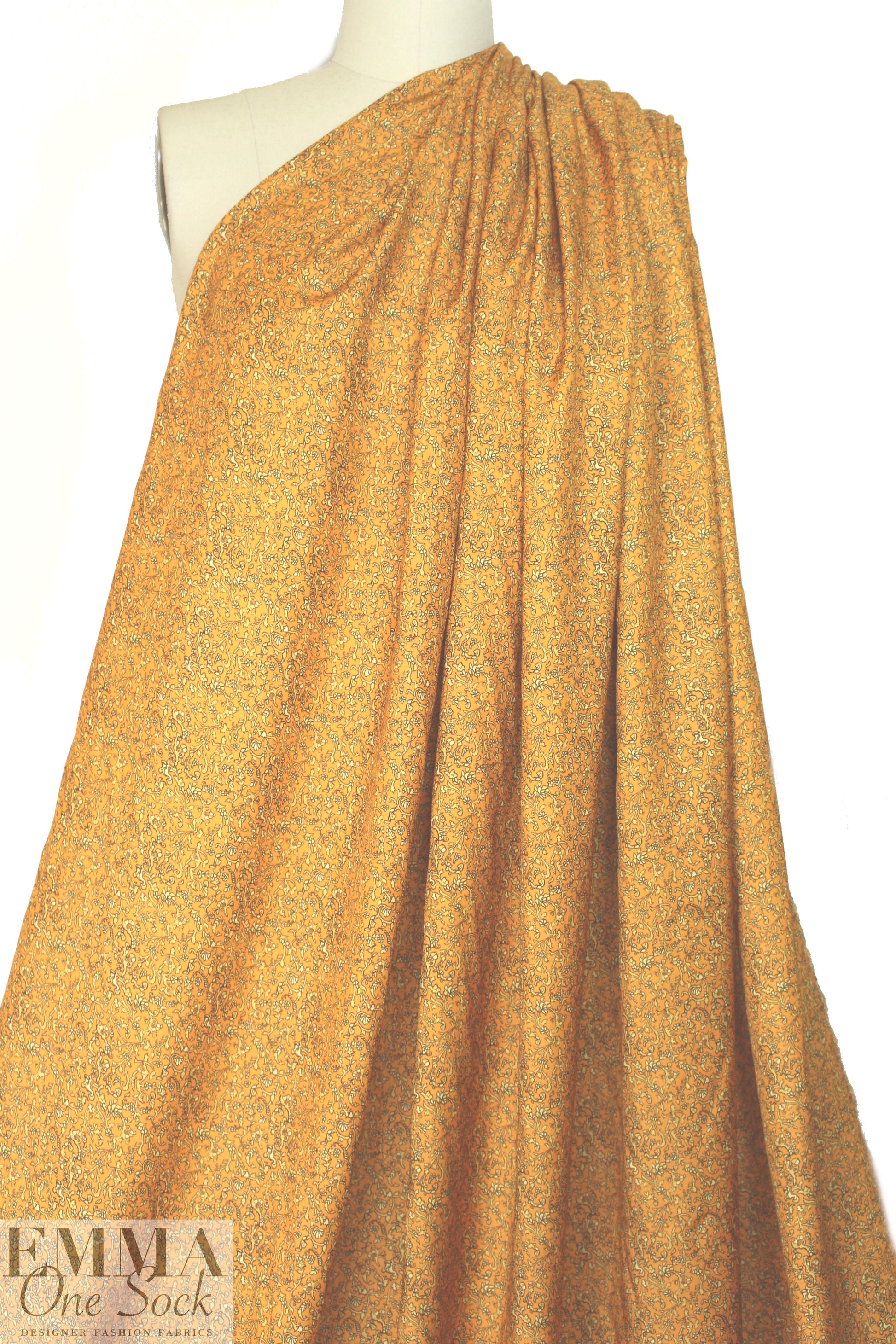 Derek L@m 'metalworks' viscose twill woven - citrine