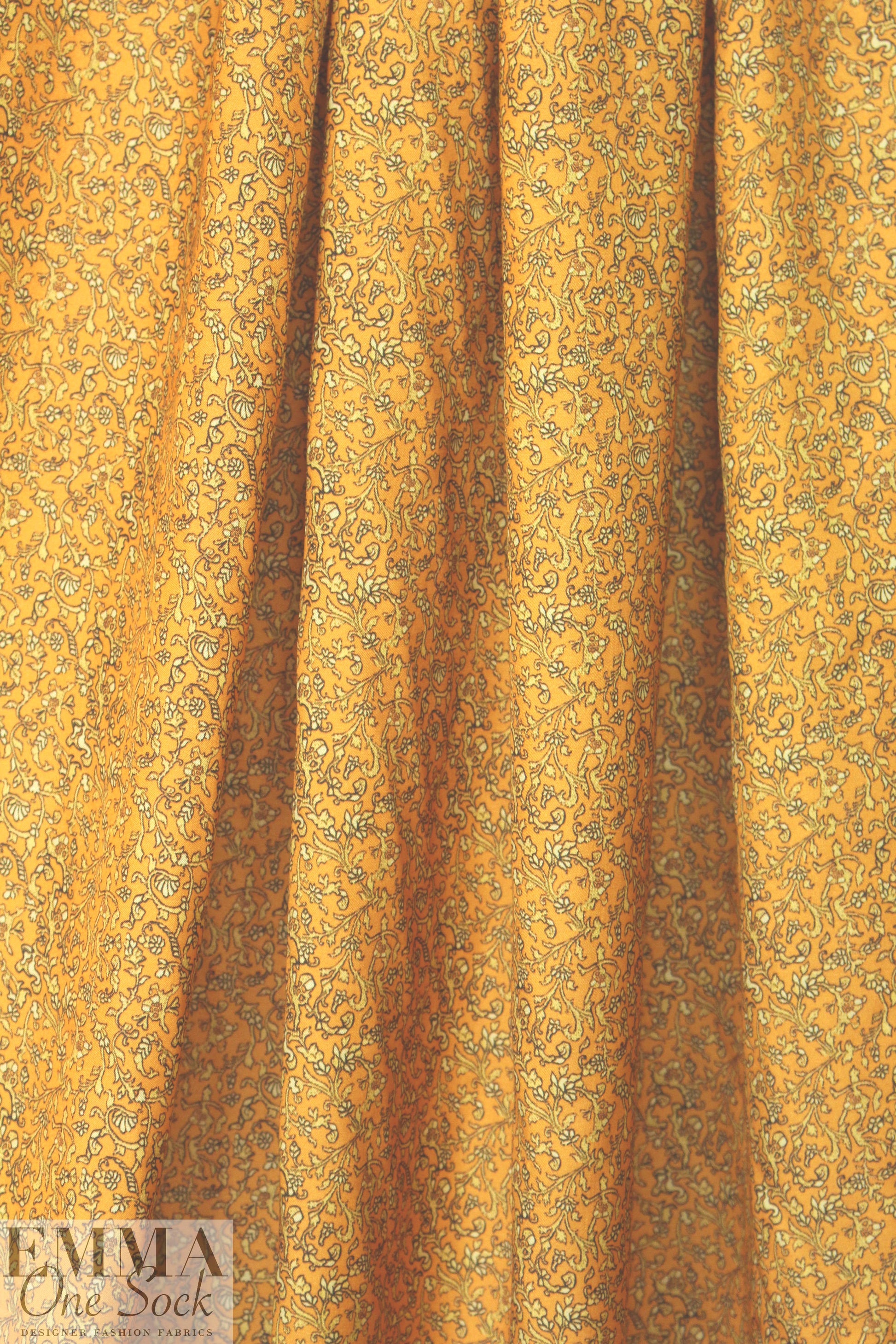 Derek L@m 'metalworks' viscose twill woven - citrine .75 yds