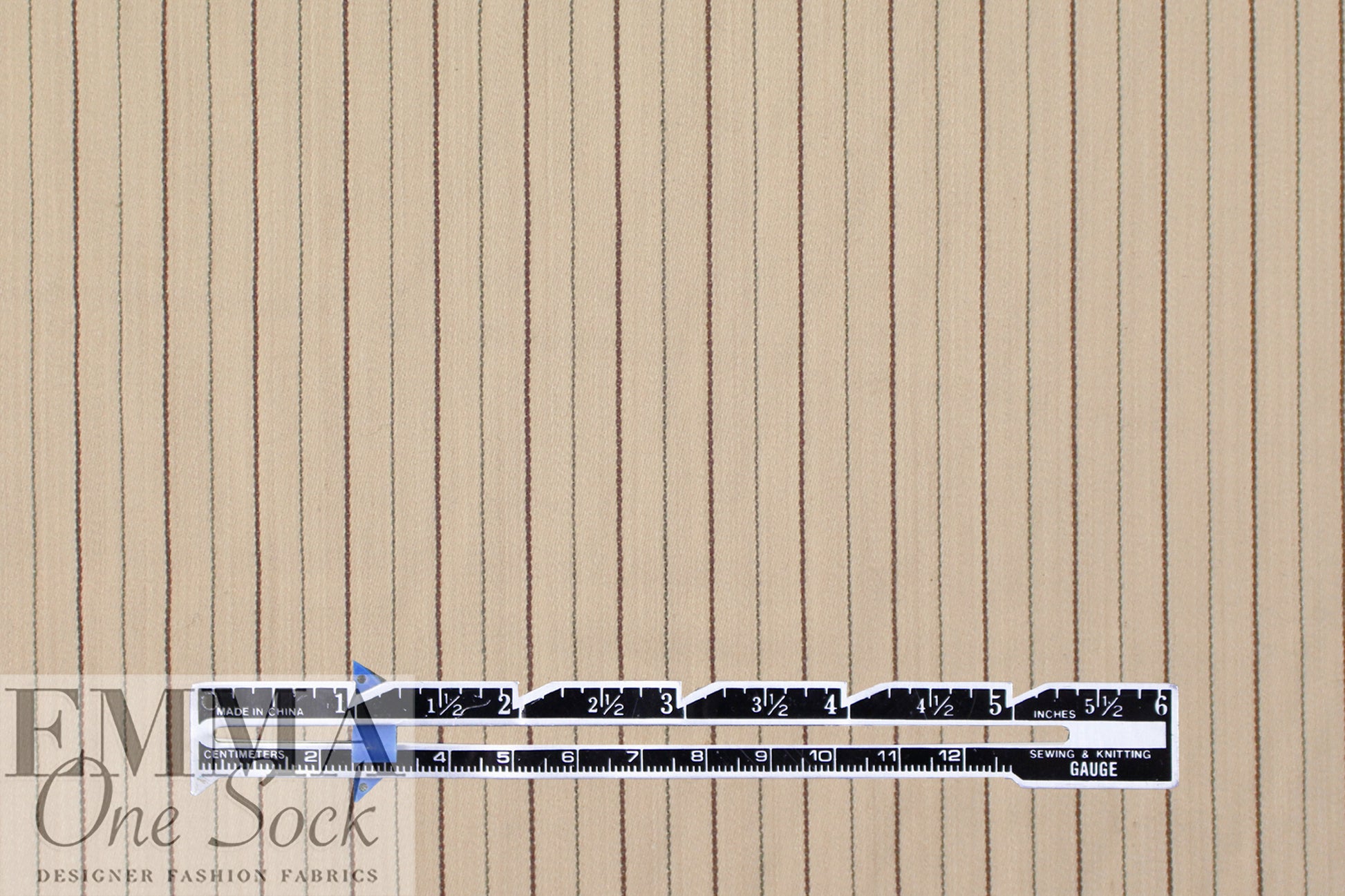 Italian neutral stripe viscose/lycra woven - sand dollar 1.5 yds
