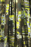 Italian abstract drapey viscose woven - mocha/sulpher