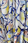 Massim0 'painted leaves' satin viscose woven 2.125 yd