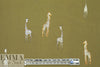 Italian drapey viscose woven - giraffes on olive 2.5 yds