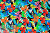 Italian 'joyful flowers' viscose/spandex knit 1.75 yd