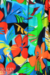 Italian 'joyful flowers' viscose/spandex knit 1.25 yds