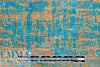 Italian 'fiber optics' viscose/spandex knit - azure/bisque .625 yds