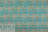 Italian 'fiber optics' viscose/spandex knit - azure/bisque .625 yds