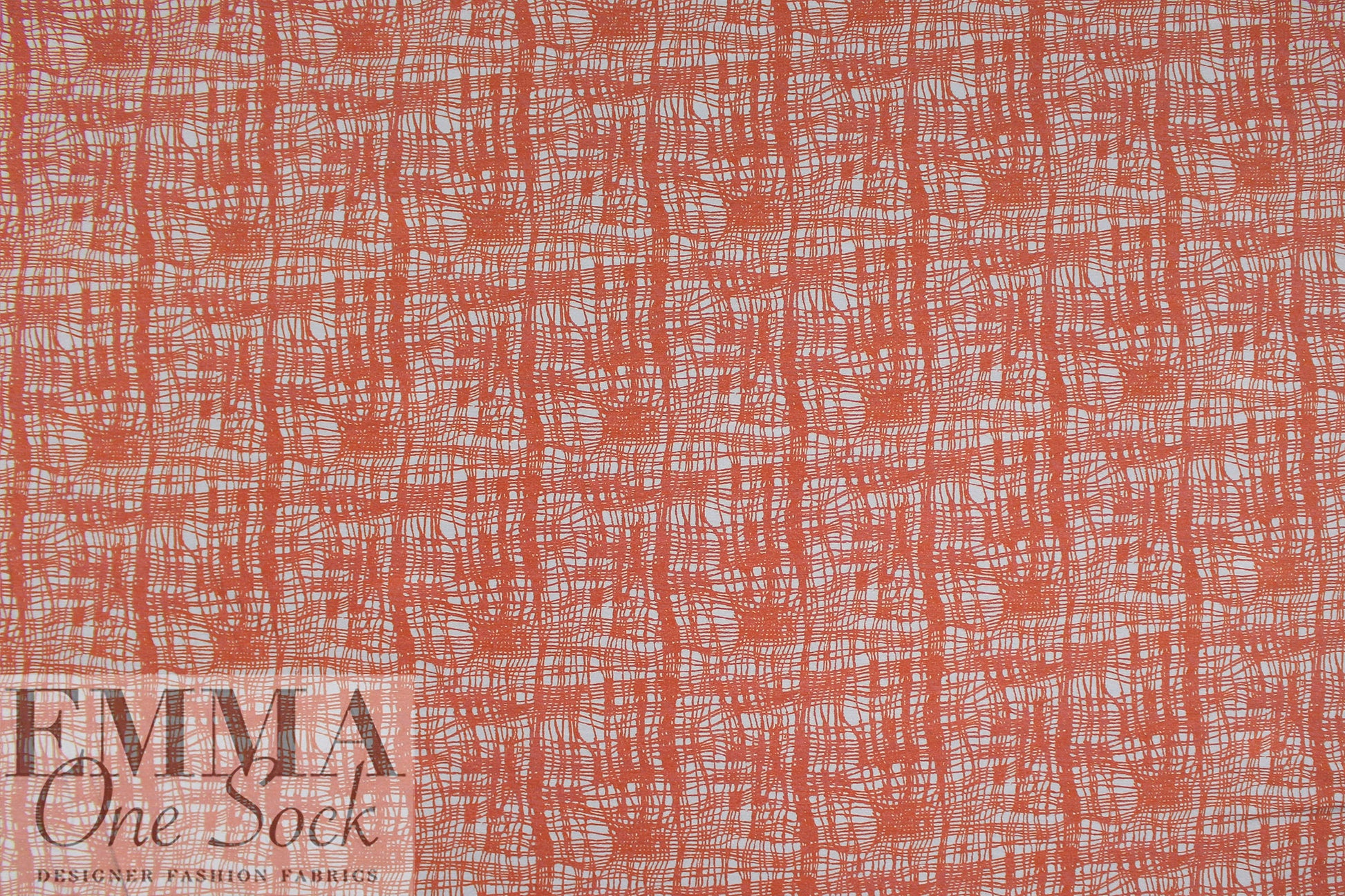 Italian 'fiber optics' viscose/spandex knit - terracotta/ fog 1.75 yds