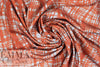 Italian 'fiber optics' viscose/spandex knit - terracotta/ fog 1.75 yds