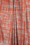 Italian 'fiber optics' viscose/spandex knit - terracotta/ fog 1.75 yds
