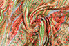 Italian 'wavering leaves' visc/span knit - pumpkin/cardamom 1.5 yds