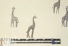 Italian drapey viscose woven - giraffes on ivory 1 yard