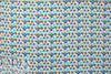 French aqua/nutmeg graphic drapey viscose woven