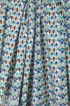 French aqua/nutmeg graphic drapey viscose woven .5 yds
