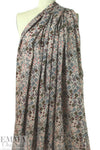 French viscose drapey woven - 'khaki bias graphic'