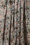 French viscose drapey woven - 'khaki bias graphic'