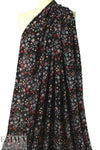 French viscose drapey woven - 'black bias graphic'