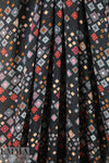 French viscose drapey woven - 'black bias graphic'