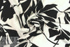 Italian viscose crepe woven - black/white silhouette