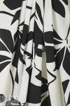 Italian viscose crepe woven - black/white silhouette 2 yd