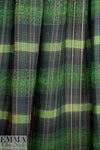 Italian fern/french roast viscose plaid drapey woven