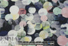Italian drapey viscose woven - navy/pink orbs
