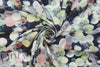 Italian drapey viscose woven - navy/pink orbs