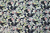 Italian drapey viscose woven - navy/pink orbs