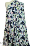 Italian drapey viscose woven - navy/pink orbs